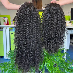 10A Custom HD/Transparent Closure Raw Hair Wig Curly