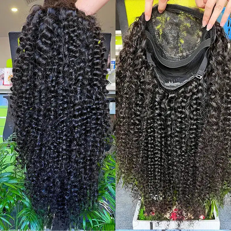 10A Custom HD/Transparent Closure Raw Hair Wig Curly