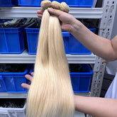 12A #613 Blonde Raw Hair Weaving Straight