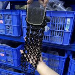 4x4 HD/ Transparent Closure Deep Wave