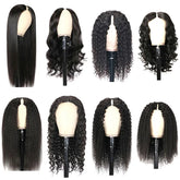 Straight Wavy Kinky & Curly V-Part Raw Hair Wig