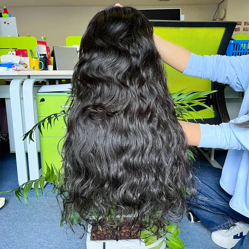 10A personalizado HD/fecho transparente peruca de cabelo cru onda corporal