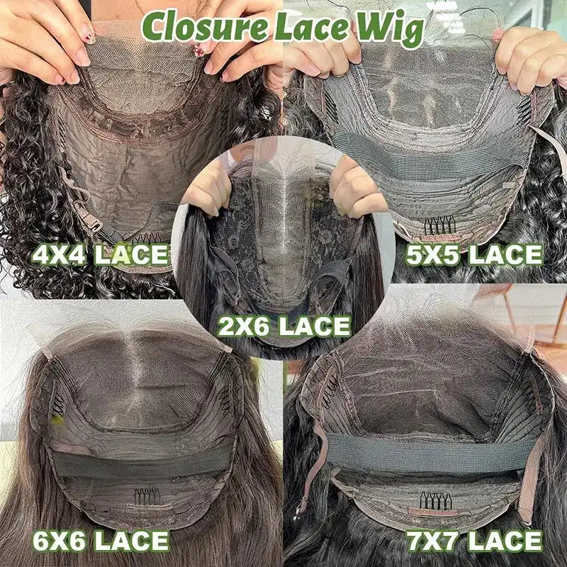 10A Custom HD/Transparent Closure Raw Hair Wig Deep Wave