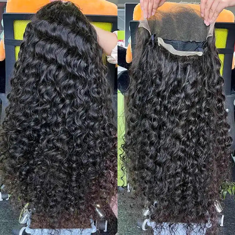 10A Peruca Personalizada de Cabelo Cru com Frontal HD/Transparente Onda Profunda Solta