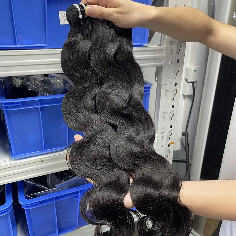 10A Cabelo Virgem Bruto Cambodjano Tecido de Cabelo Ondulado