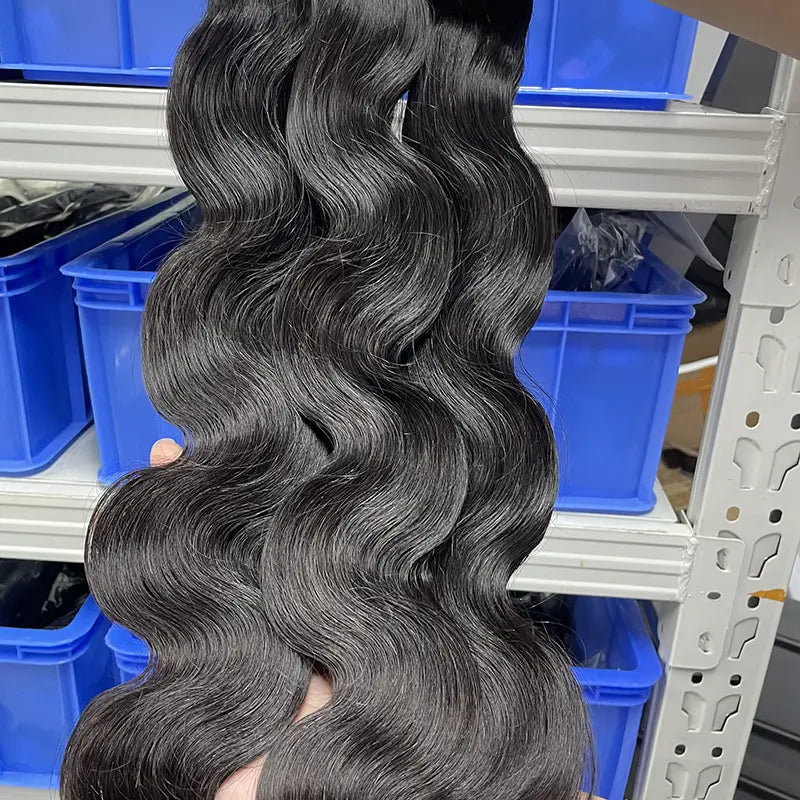 10A Cabelo Virgem Bruto Cambodjano Tecido de Cabelo Ondulado