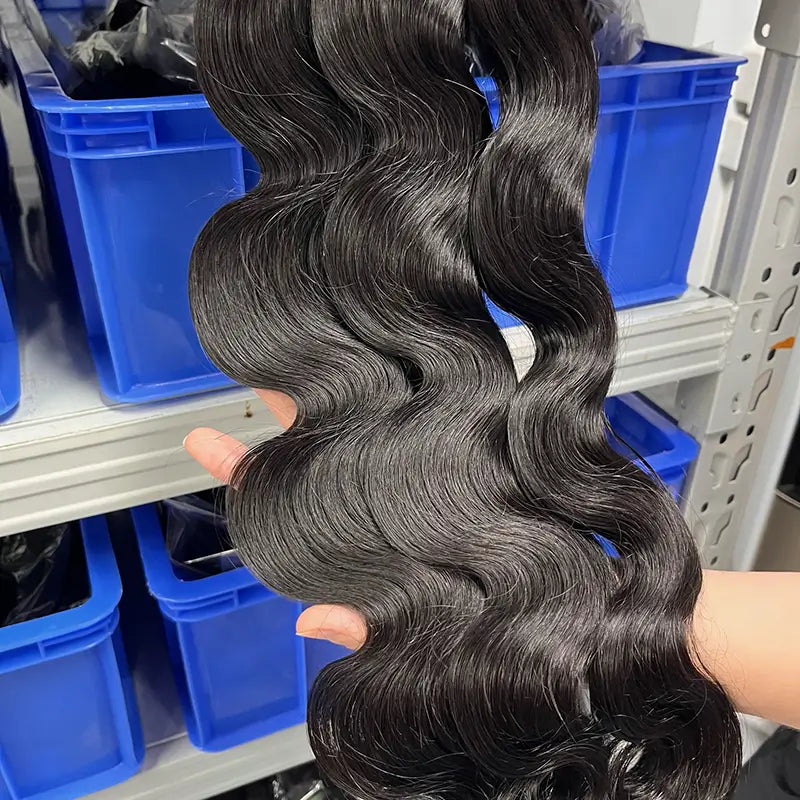 10A Cabelo Virgem Bruto Cambodjano Tecido de Cabelo Ondulado