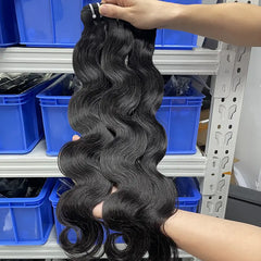 10A Cabelo Virgem Bruto Cambodjano Tecido de Cabelo Ondulado