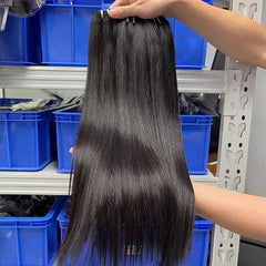 10A Cabelo Virgem Bruto Cambodjano Tecido de Cabelo Liso