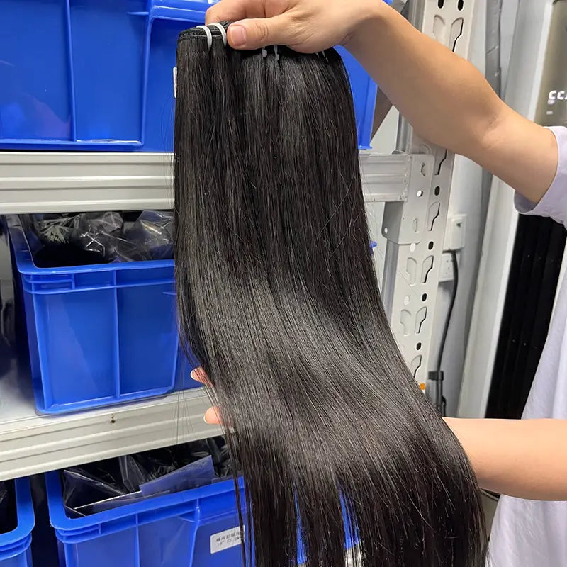 10A Cabelo Virgem Bruto Cambodjano Tecido de Cabelo Liso