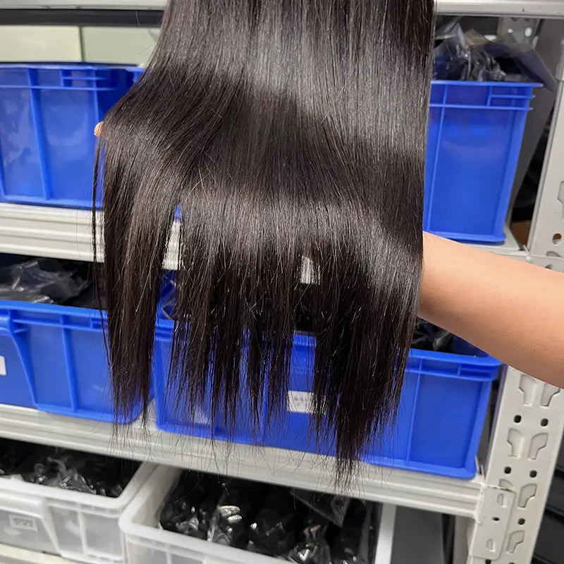 10A Cabelo Virgem Bruto Cambodjano Tecido de Cabelo Liso