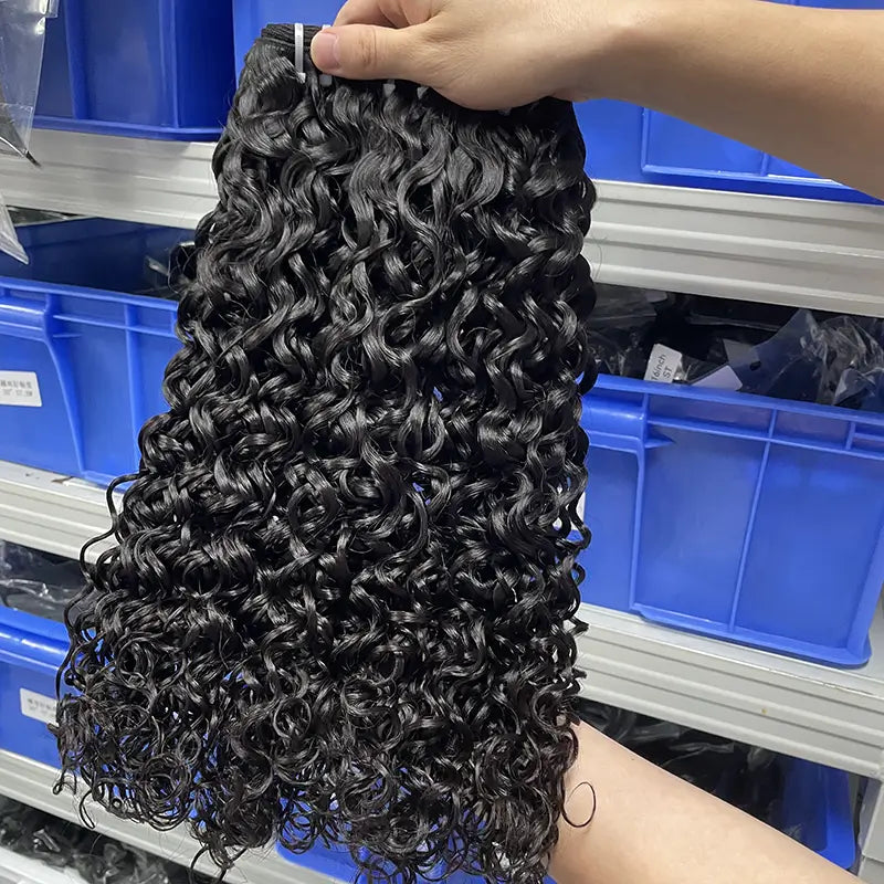 10A Cabelo Virgem Bruto Cambodjano Tecido de Cabelo Ondulado Água