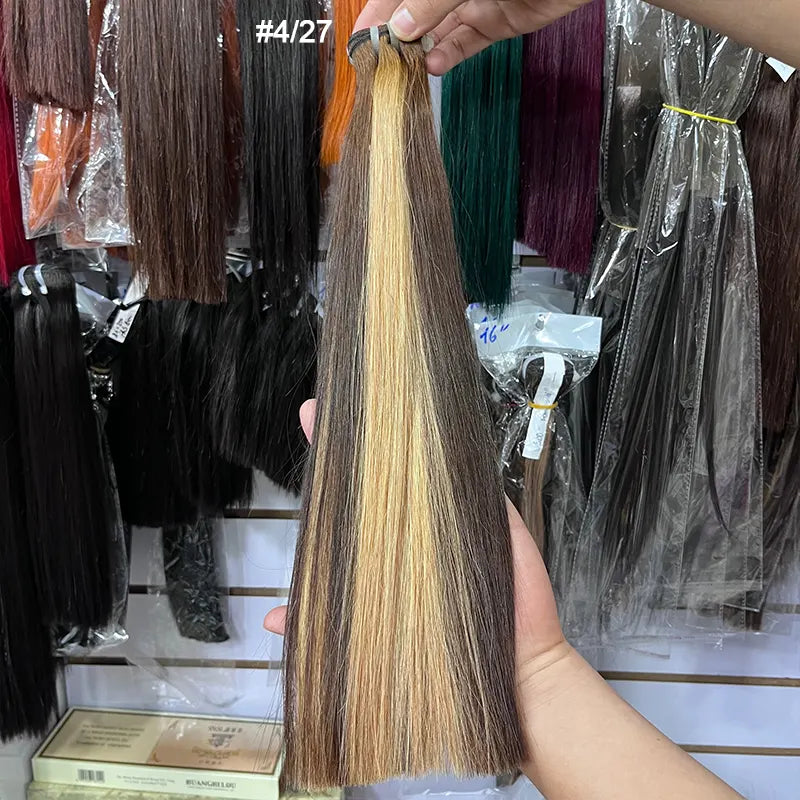 Cabelo Virgem Vietnamita 11A+ Bruto Duplo Desenho Liso Osso