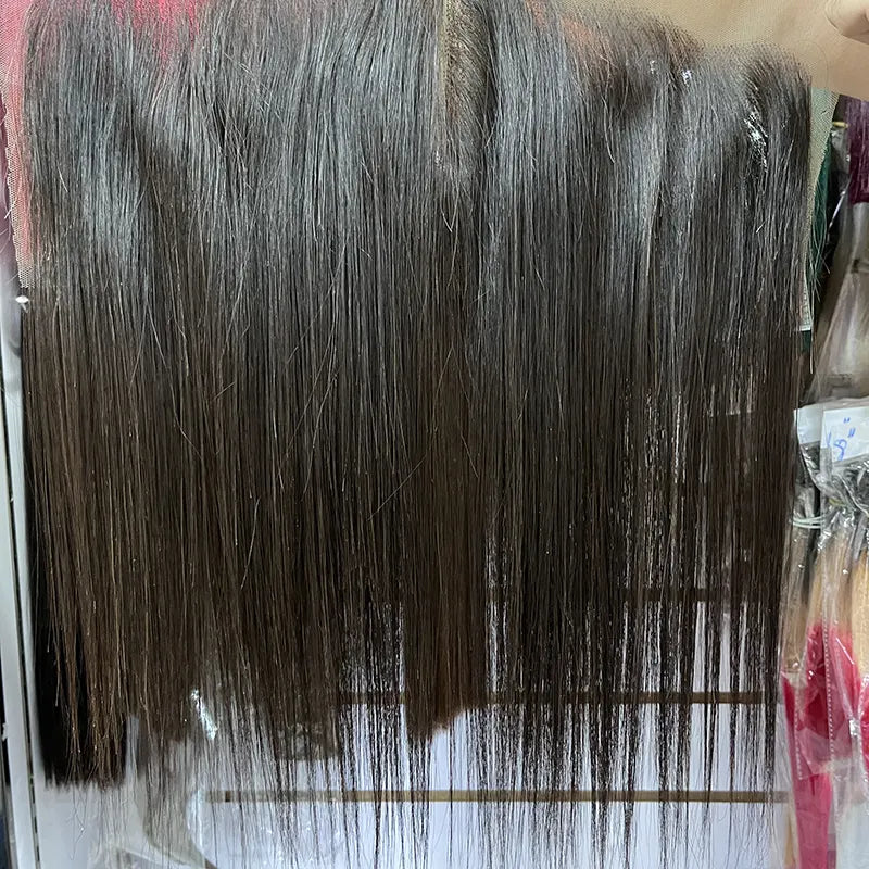 Cabelo Liso Vietnamita 11A+ Double Drawn Frontal 13x4