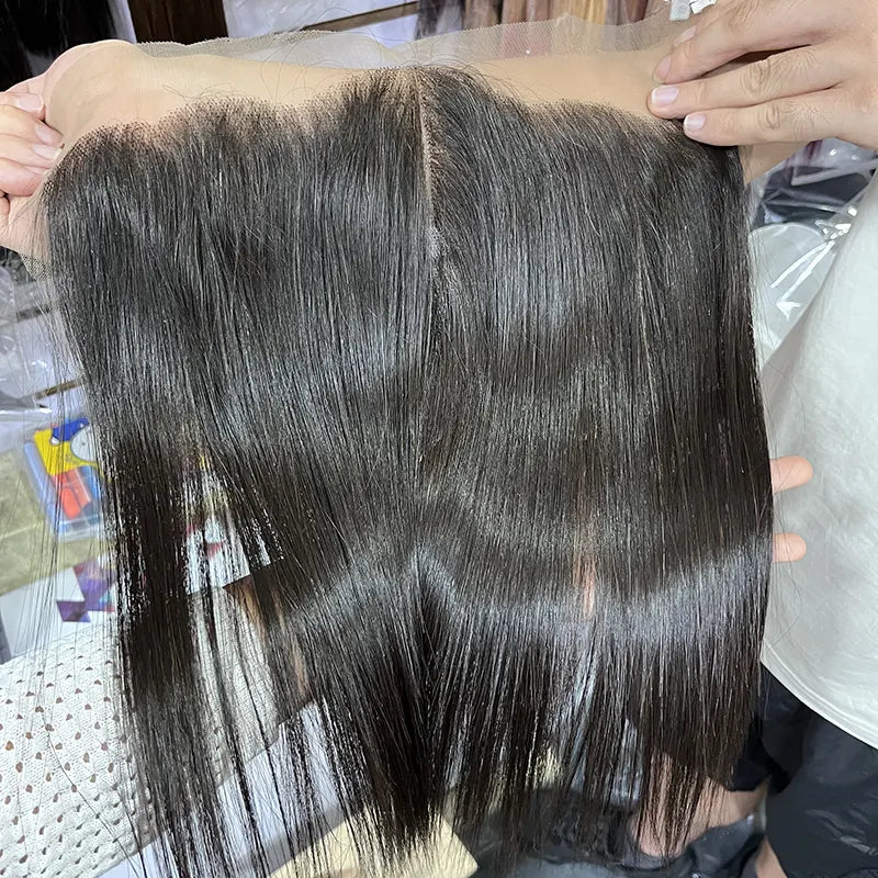 Cabelo Liso Vietnamita 11A+ Double Drawn Frontal 13x4