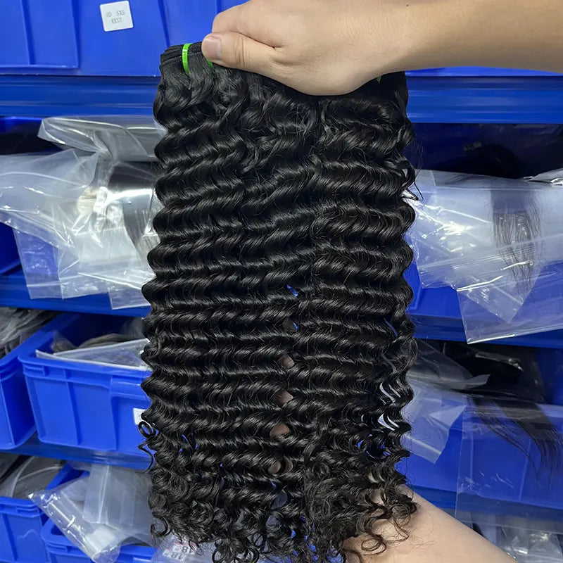 12A Cabelo Virgem Bruto Vietnamita Tecido de Cabelo Encaracolado Profundo