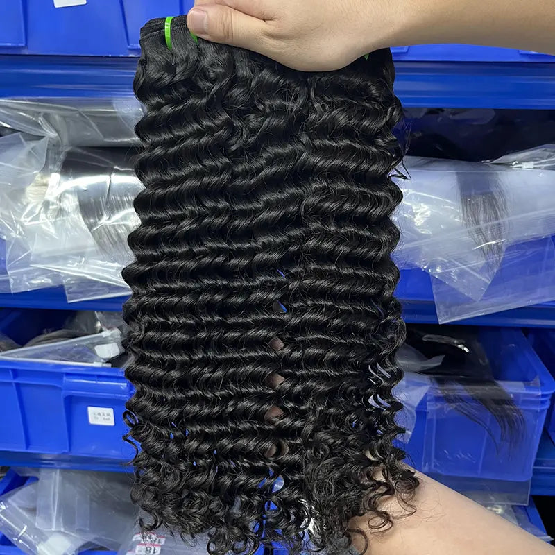 12A Cabelo Virgem Bruto Vietnamita Tecido de Cabelo Encaracolado Profundo