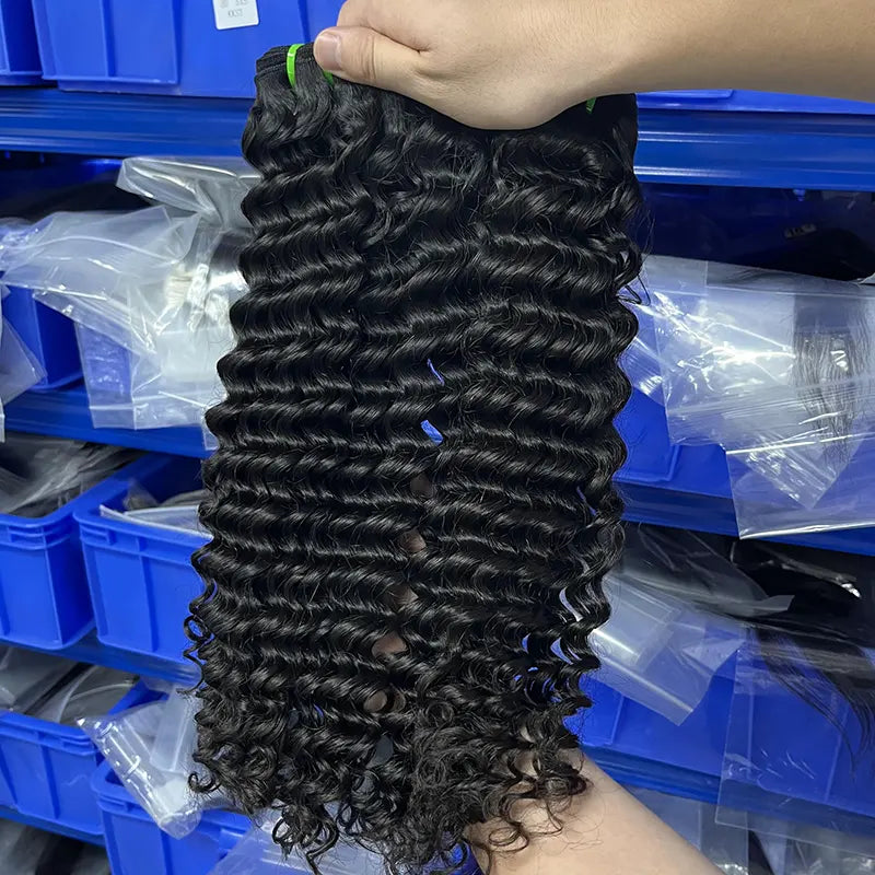 12A Cabelo Virgem Bruto Vietnamita Tecido de Cabelo Encaracolado Profundo