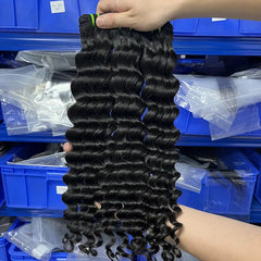 12A Cabelo Virgem Bruto Vietnamita Tecido de Cabelo Ondulado Profundo Solto