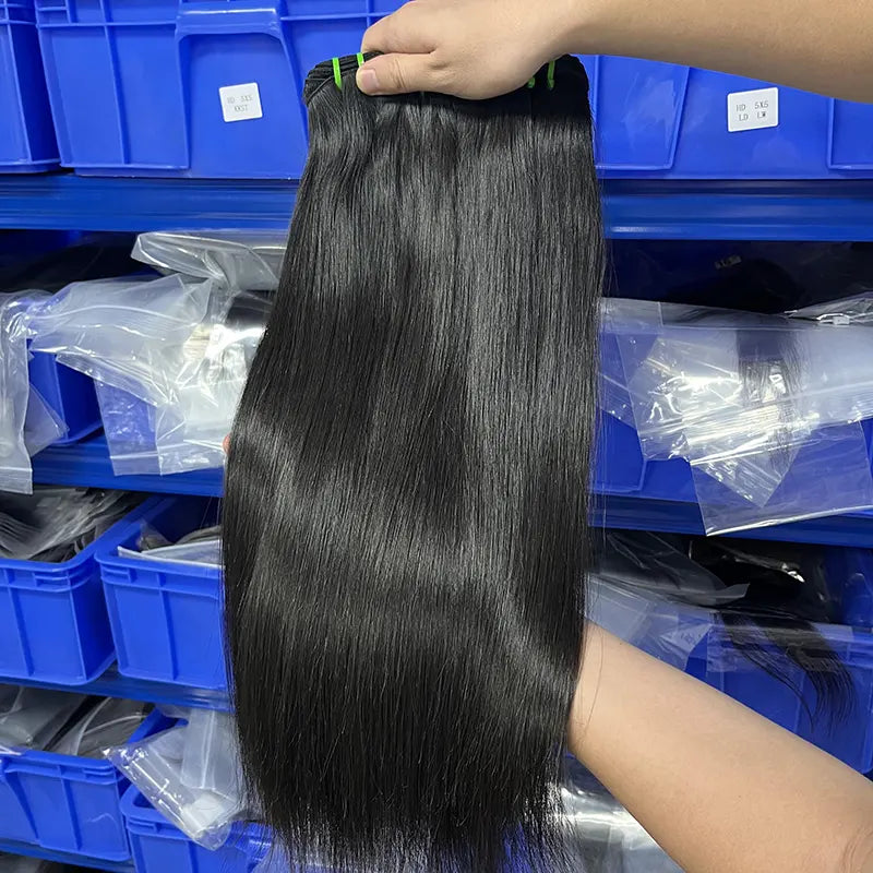 12A Cabelo Virgem Bruto Vietnamita Tecido de Cabelo Liso