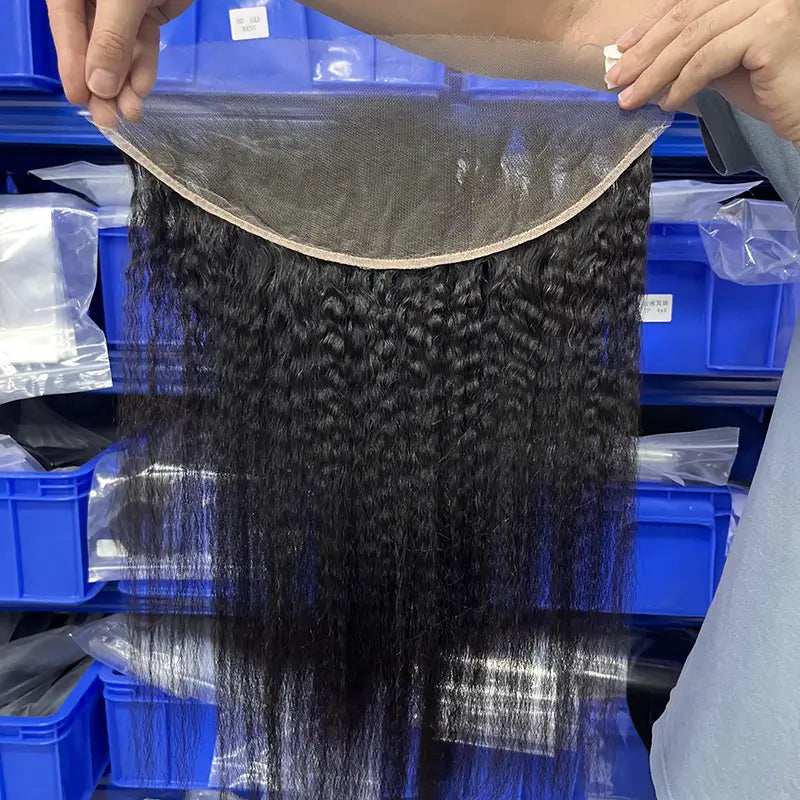 13x4 HD/ Transparent Frontal Kinky Straight