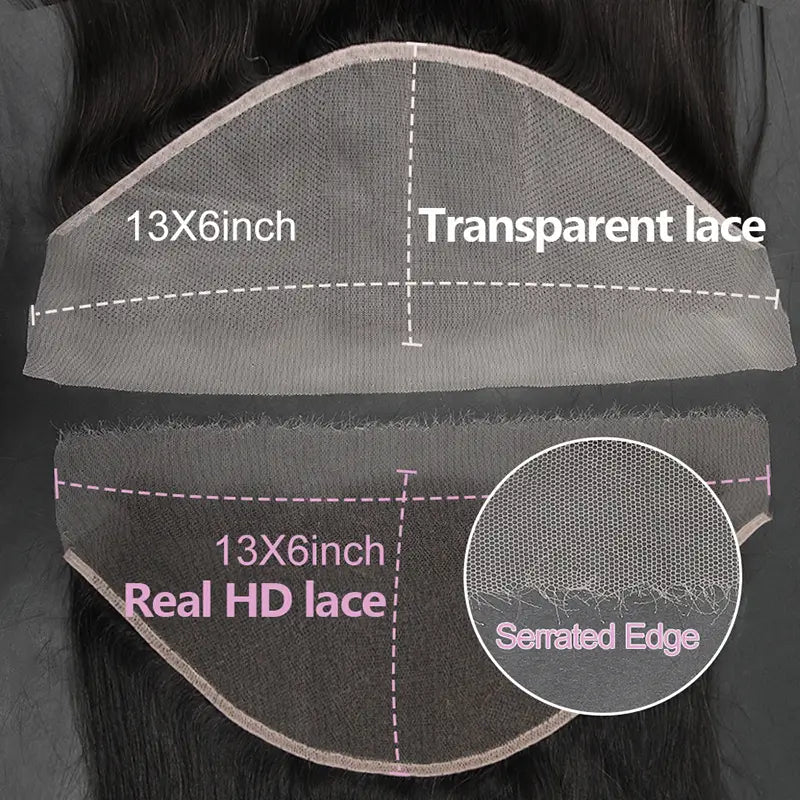 13x6 HD/ Transparent Frontal Deep Wave