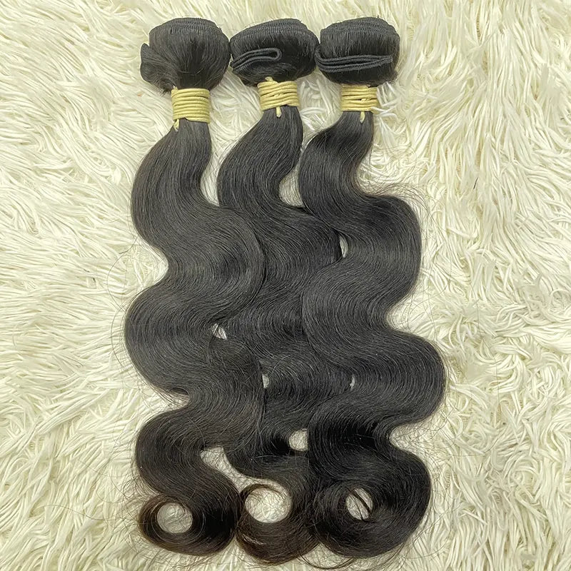 15A Cabelo Virgem Bruto de Único Doador Tecido de Cabelo Ondulado