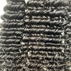 15A Cabelo Virgem Bruto de Único Doador Tecido de Cabelo Ondulado Profundo