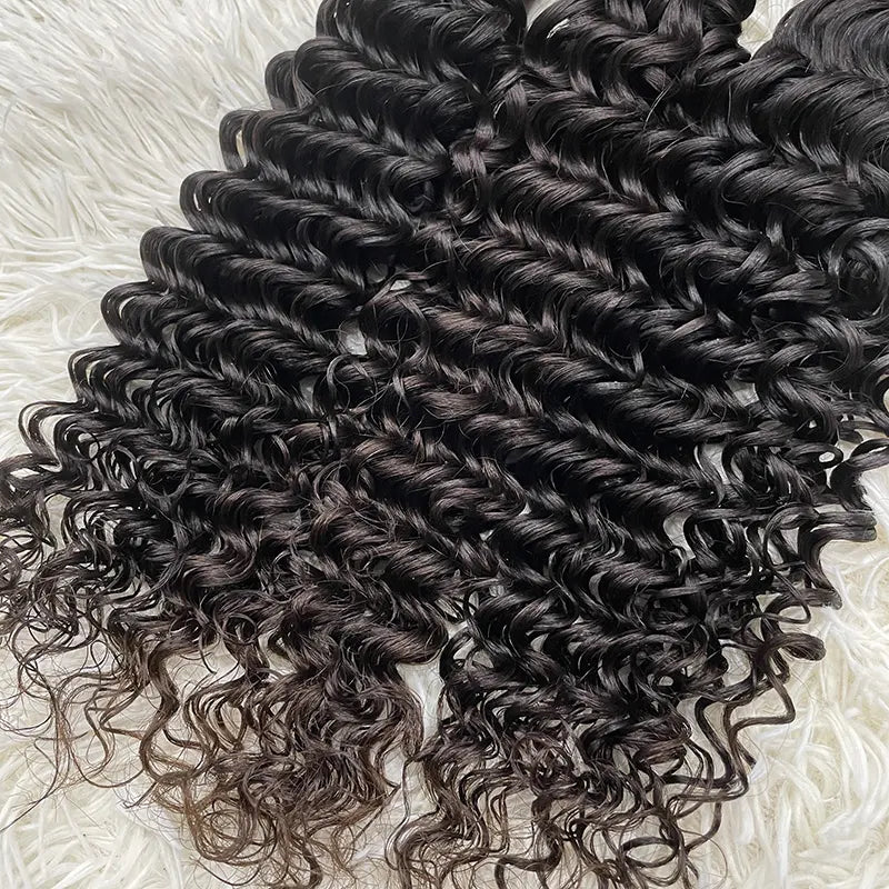 15A Single Donor Raw Hair Weaving Deep Wave