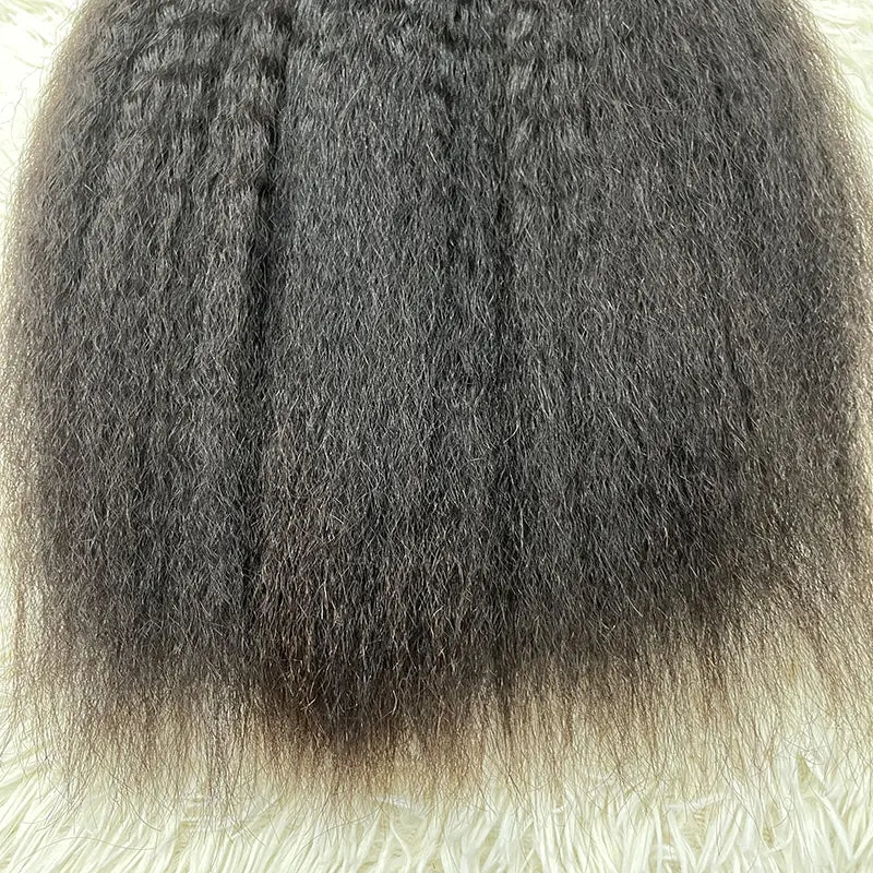 15A Single Donor Raw Hair Weaving Kinky Straight