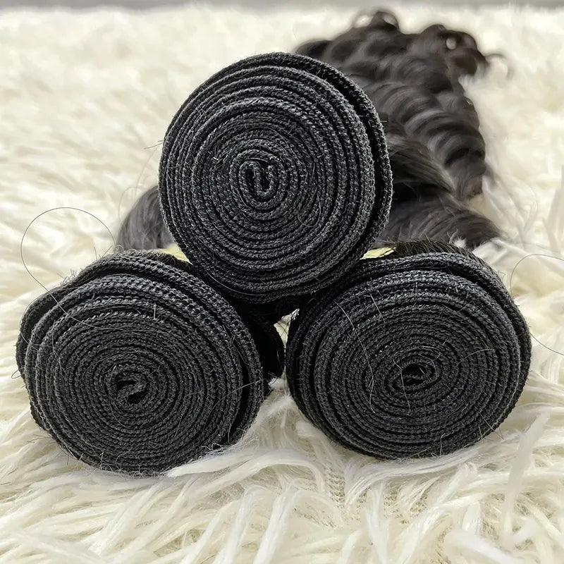 15A Single Donor Raw Hair Weaving Loose Deep