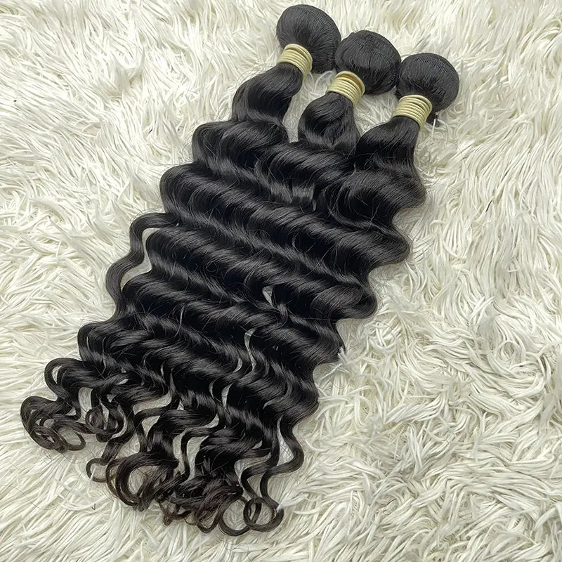 15A Single Donor Raw Hair Weaving Loose Deep
