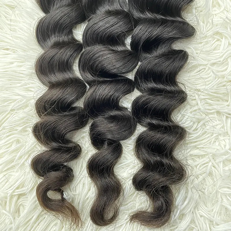 15A Cabelo Virgem Bruto de Único Doador Tecido de Cabelo Ondulado Solto