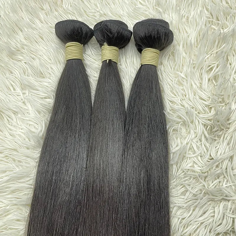 15A Cabelo Virgem Bruto de Único Doador Tecido de Cabelo Liso