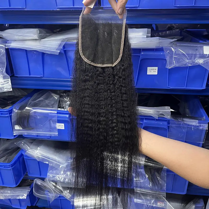 5x5 HD/ Transparent Closure Kinky Straight