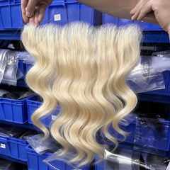 #613 Blonde Hair 13x4 HD/ Transparent Frontal Body Wave