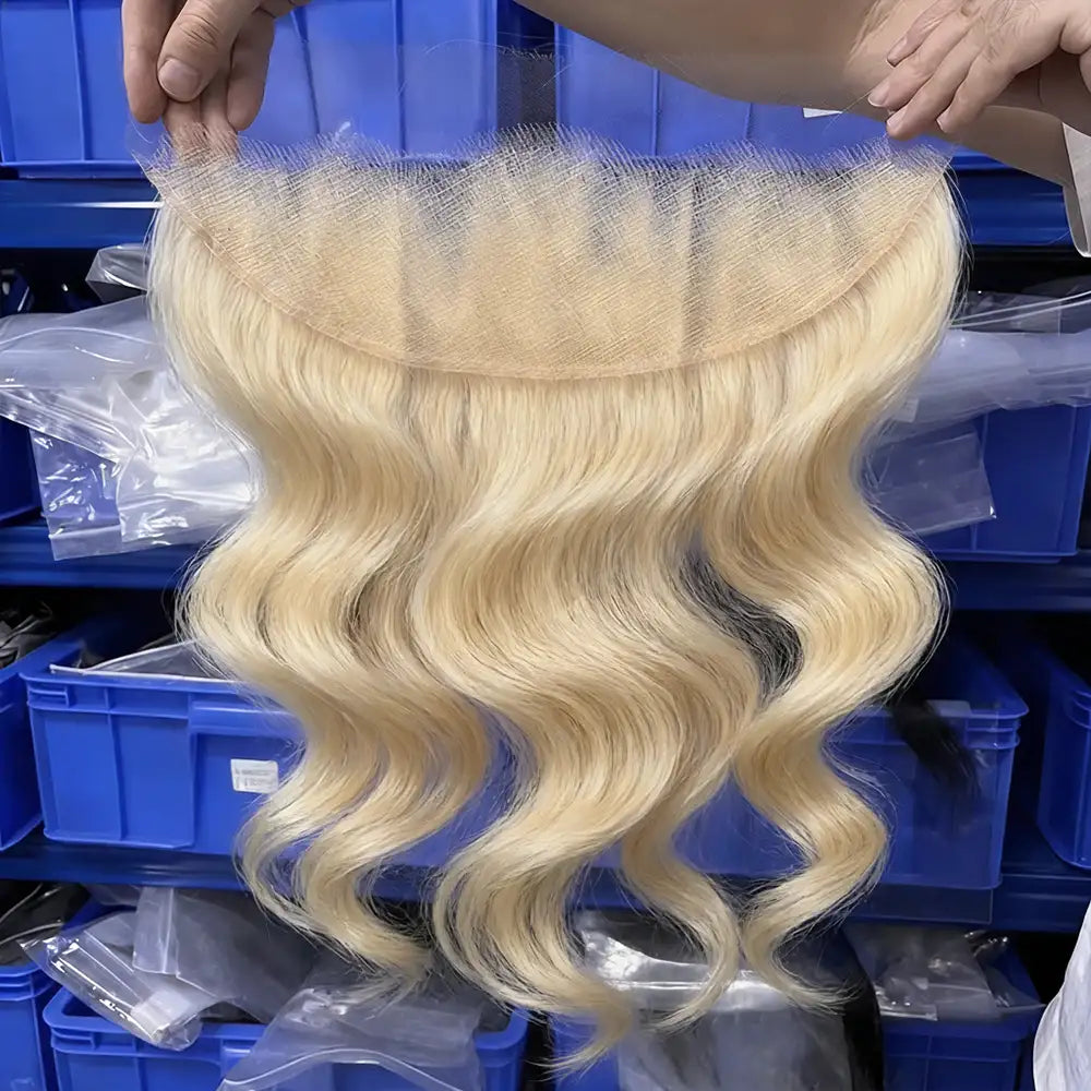 #613 Blonde Hair 13x4 HD/ Transparent Frontal Body Wave