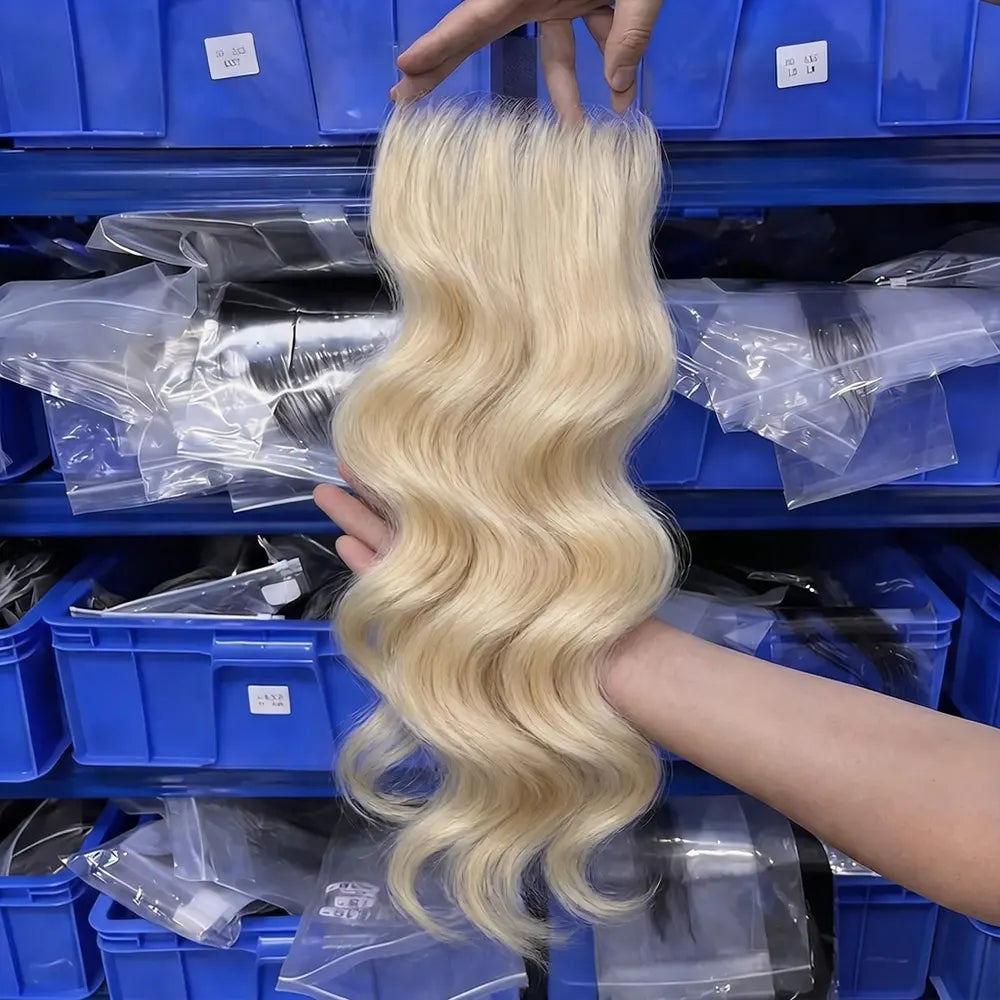 #613 Blonde Hair 6x6 HD/ Transparent Closure Body Wave