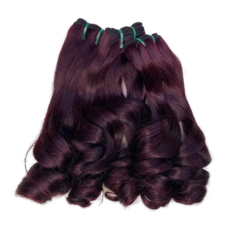 9A Pixie Bouncy Curly Dupla Tirada Cabelo Virgem Tecelagem