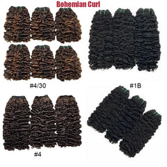 9A Pixie Bouncy Curly Dupla Tirada Cabelo Virgem Tecelagem