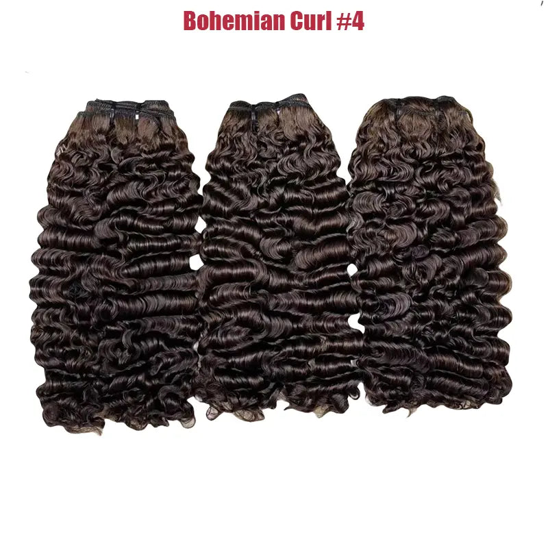9A Pixie Bouncy Curly Dupla Tirada Cabelo Virgem Tecelagem