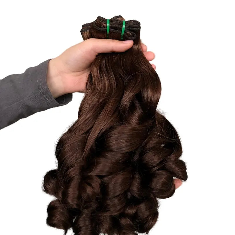 9A Pixie Bouncy Curly Dupla Tirada Cabelo Virgem Tecelagem