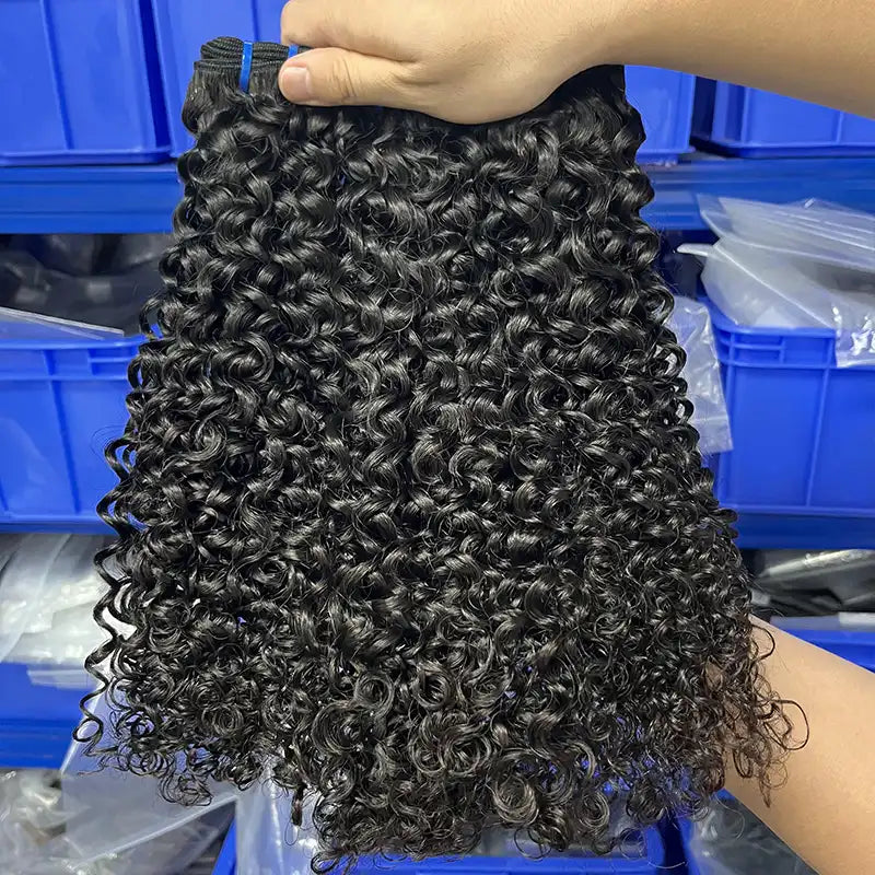 9A cabelo virgem birmanês cru tecendo Jerry encaracolado