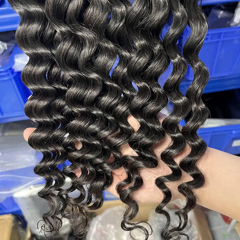 9A Raw Burmese Virgin Hair Weaving Loose Deep