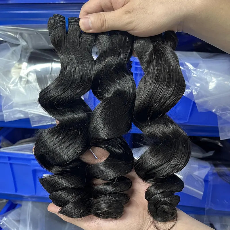 9A Raw Burmese Virgin Hair Weaving Loose Wave