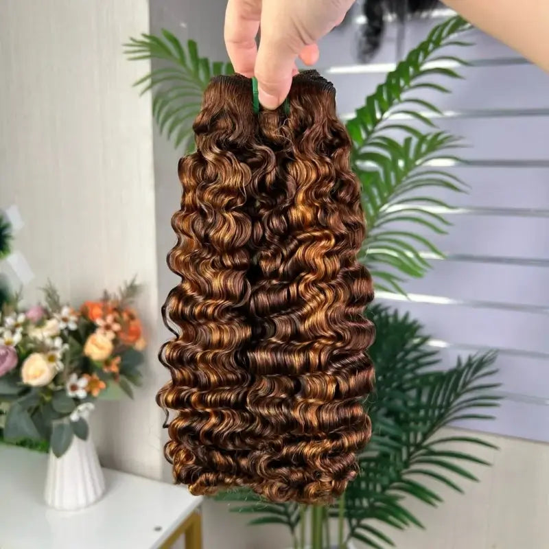 Vincular Cabelo Cacheado Boêmio 9A Cru Duplo Estirado