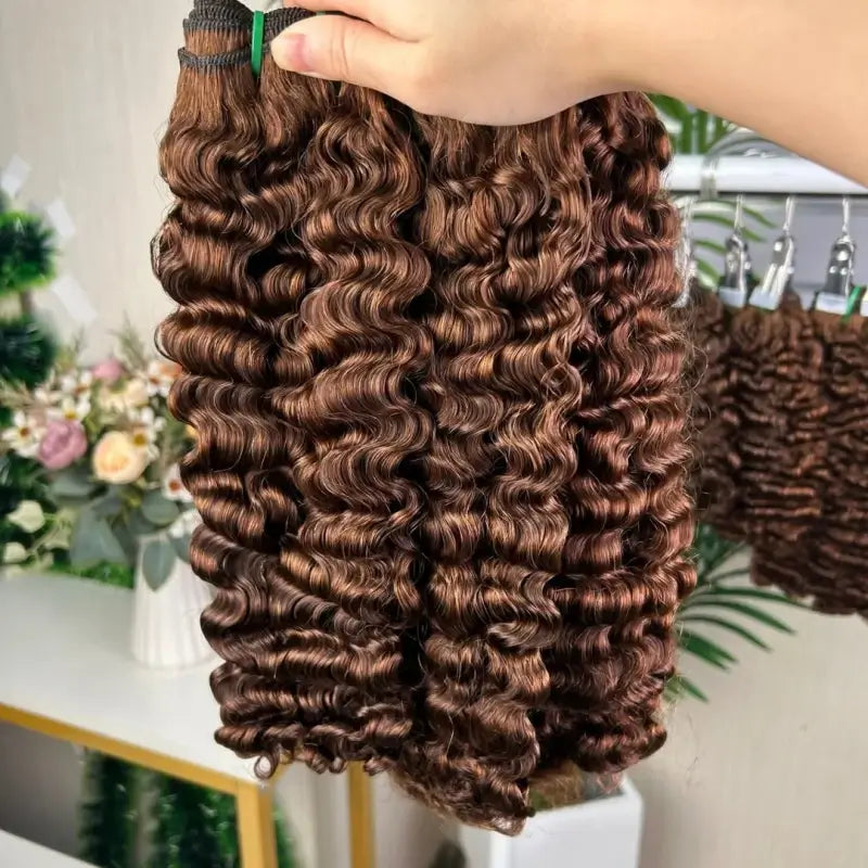 Vincular Cabelo Cacheado Boêmio 9A Cru Duplo Estirado