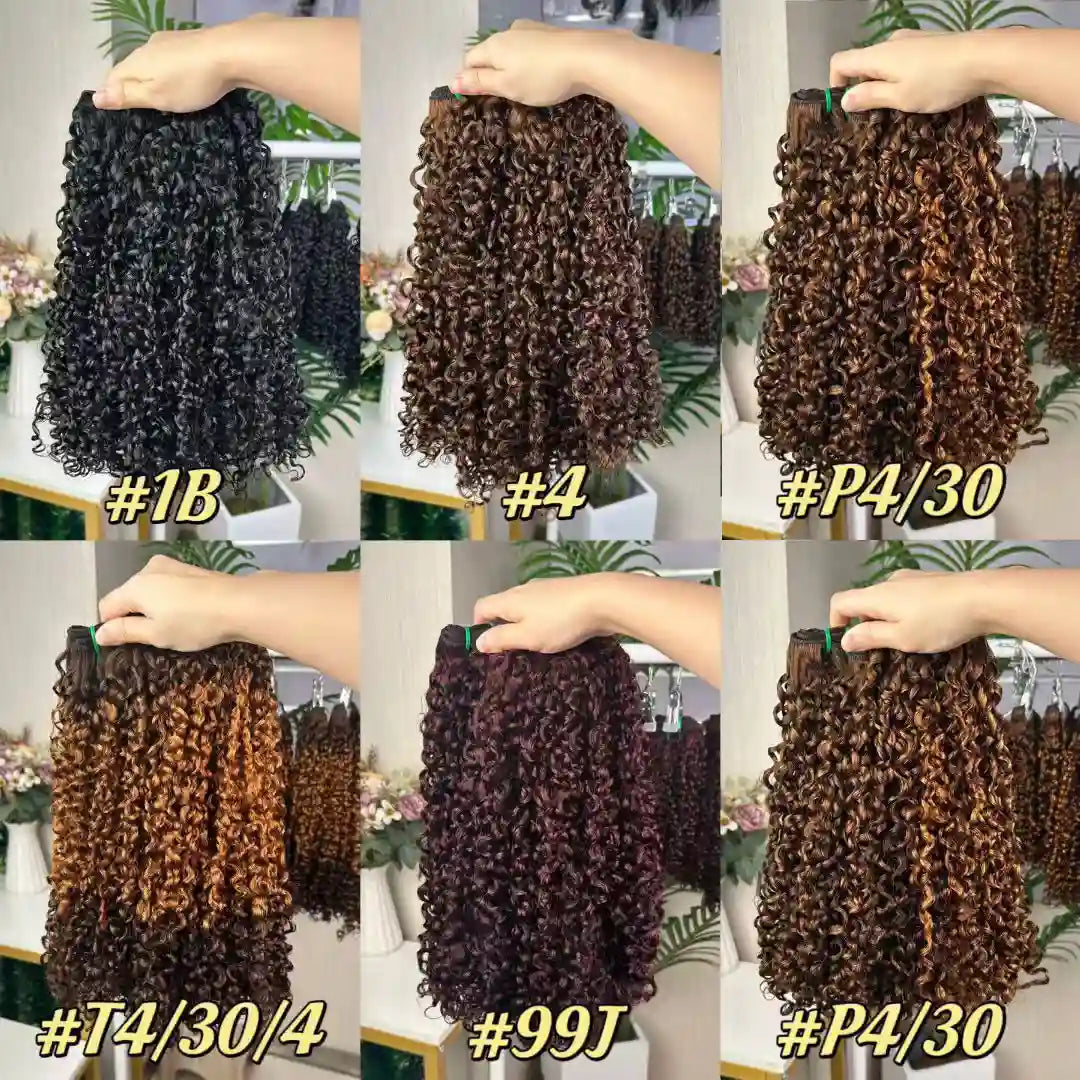 Vincular Cabelo Cacheado Pixel 9A Cru Duplo Estirado