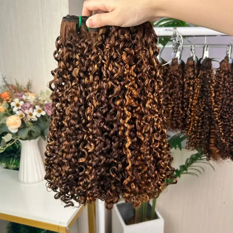 Vincular Cabelo Cacheado Pixel 9A Cru Duplo Estirado