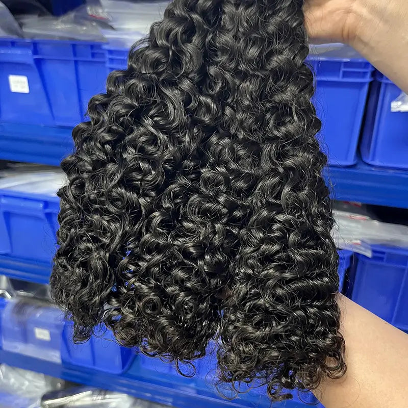 Cabelo humano virgem em massa encaracolado para trança